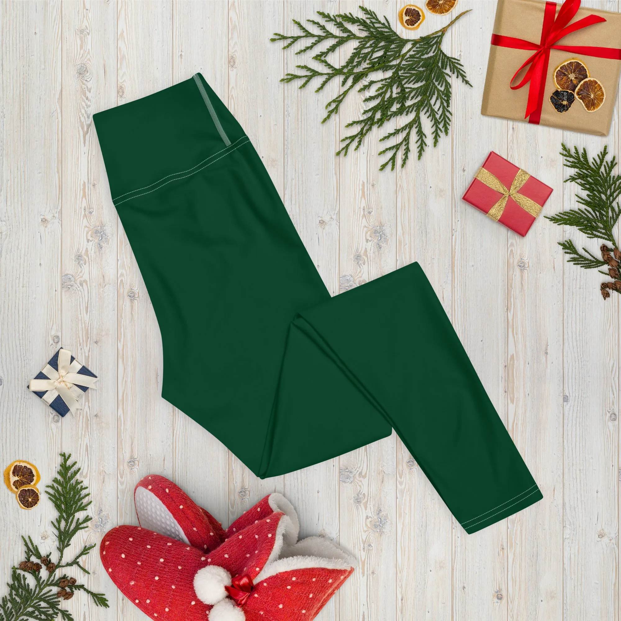 Active Lifestyle: Solid Color Leggings for Her Workout - Sherwood Forest