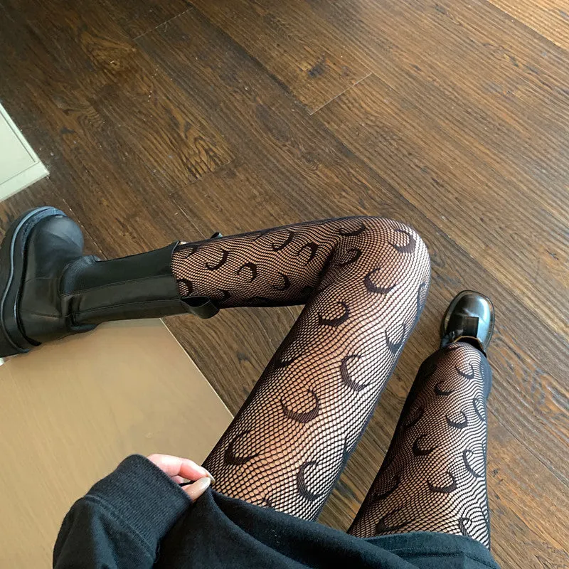 Amozae  Women Fishnet Stockings Japanese Style Girl Tights   Lingerie Female Mesh Tight Socks Sheer Pantyhose Fish Net Stockings