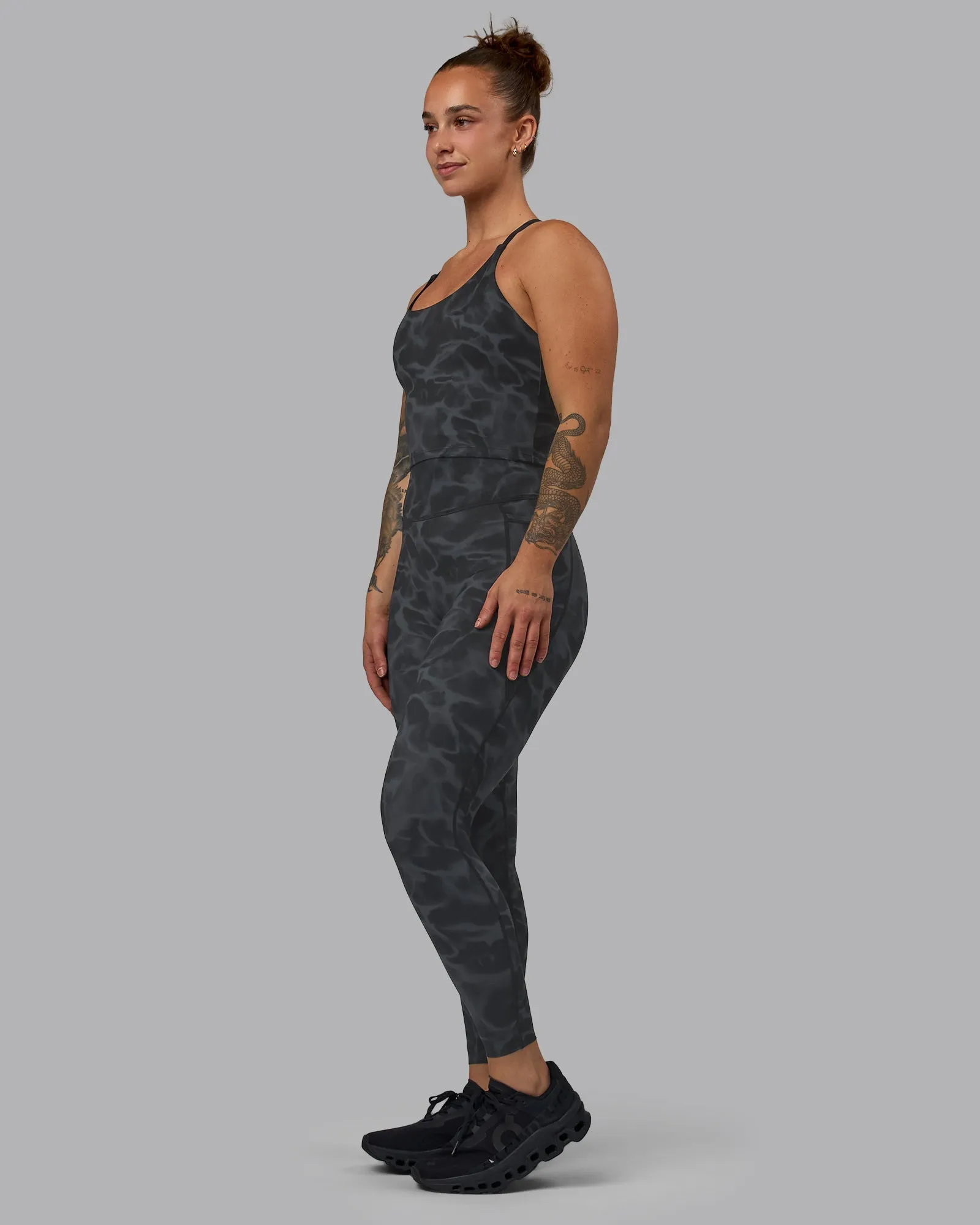 Elixir Full Length Leggings With Pockets - Tranquil-Black