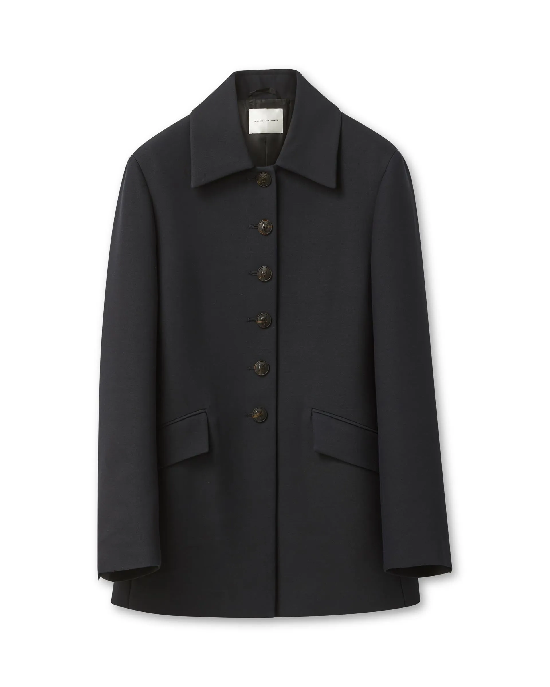 Rebecca Jacket in Wool Viscose, Black