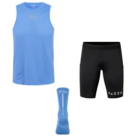 SAVE 15% on Bundle - The Fe226 Essential Singlet Running Bundle - Ultramarine Blue