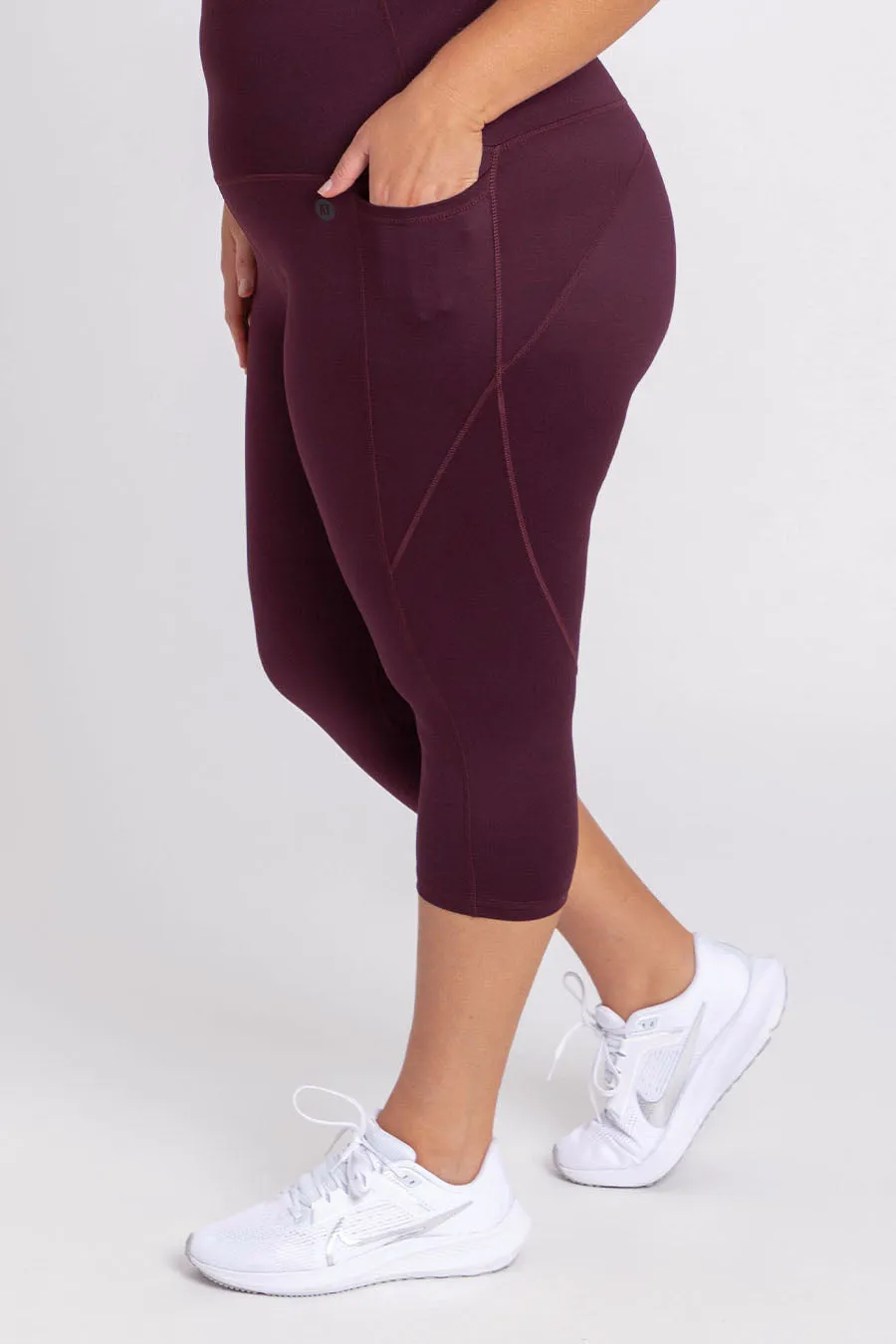 Training Pocket 3/4 Length Tight - Wine